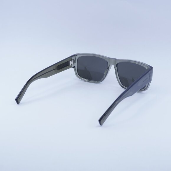 Saint Laurent SL689 004 Sunglasses Brown Rectangle Frame, Grey Lenses - Picture 9 of 10